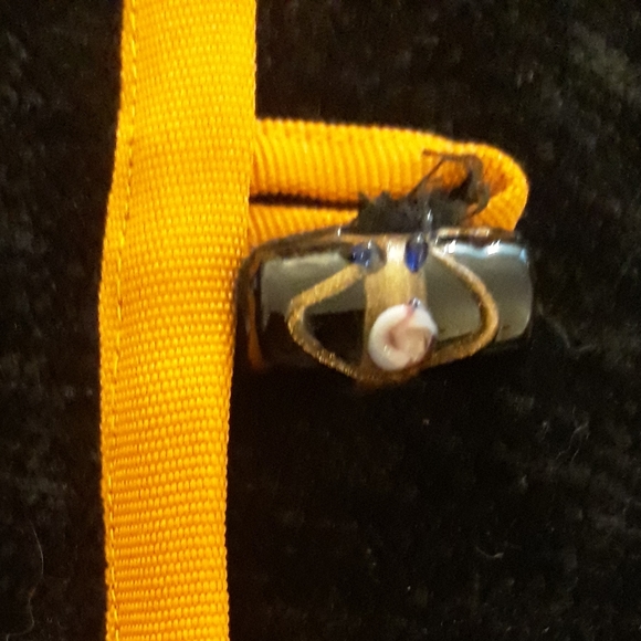 Vintage DK Daniel K Black + Orange Cat Creations Black Embellished Cardigan - Picture 8 of 14